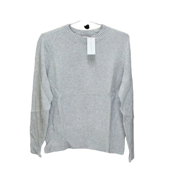 Charter Club Long-Sleeve Crewneck Sweater Silver Tin Heather XL - Picture 2 of 3